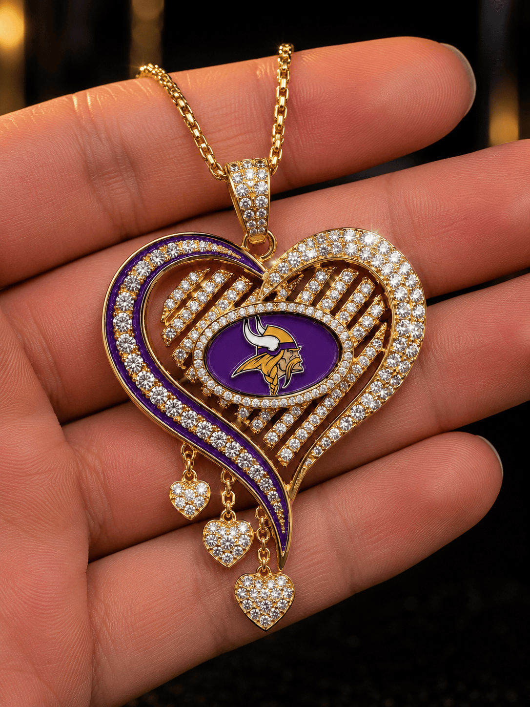 MNV Solid Gold Chain with Diamond Pendant TMH