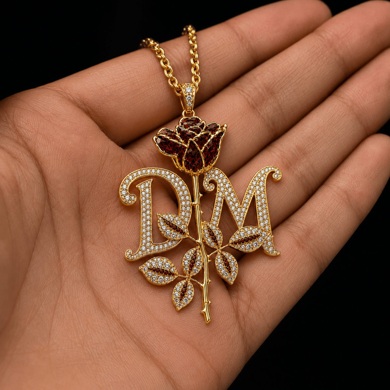 DPM Solid Gold Chain with Diamond Pendant TTTT