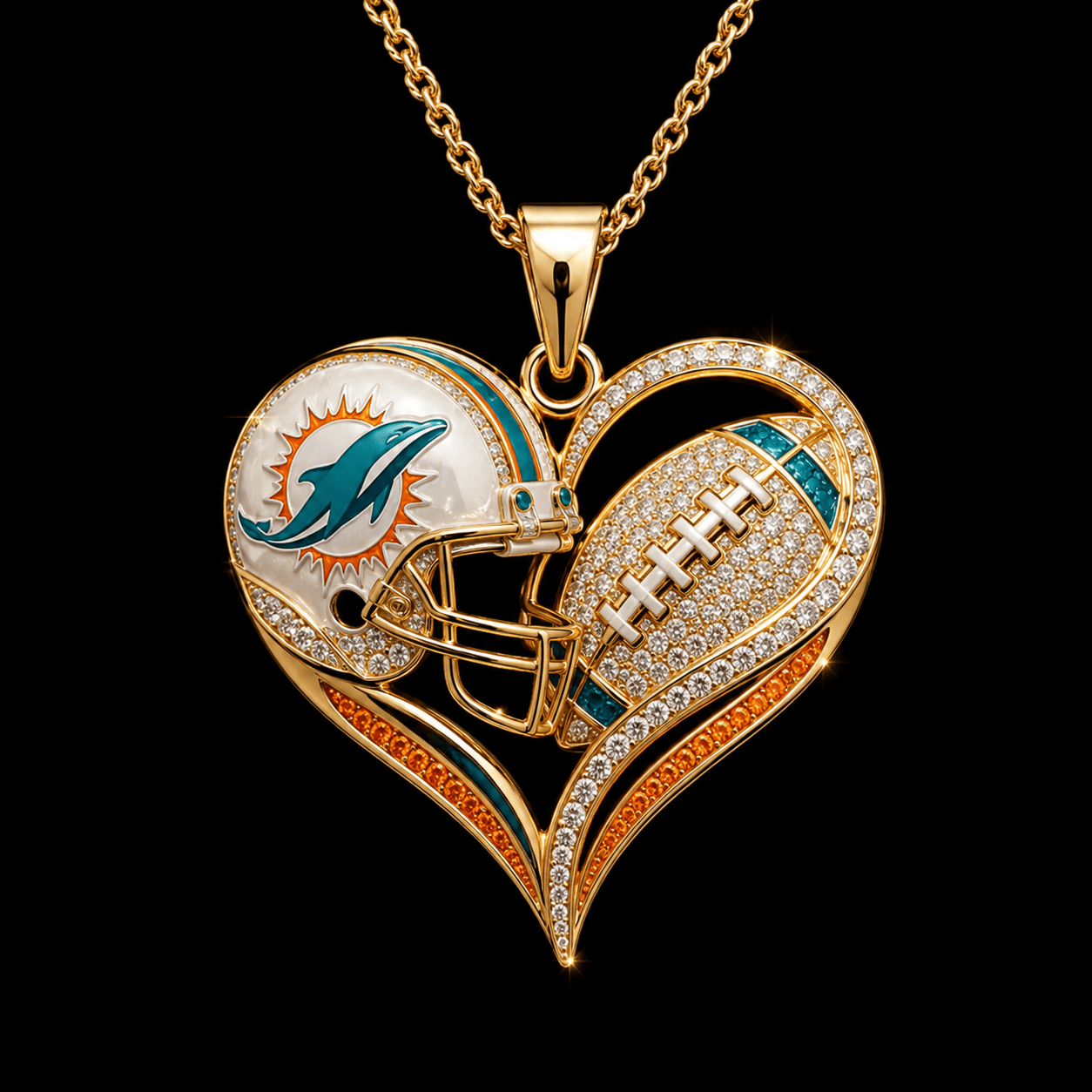 MDP Solid Gold Chain with Diamond Pendant TMH