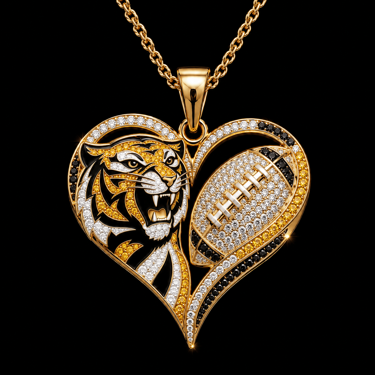 RIC Solid Gold Chain with Diamond Pendant NHVH