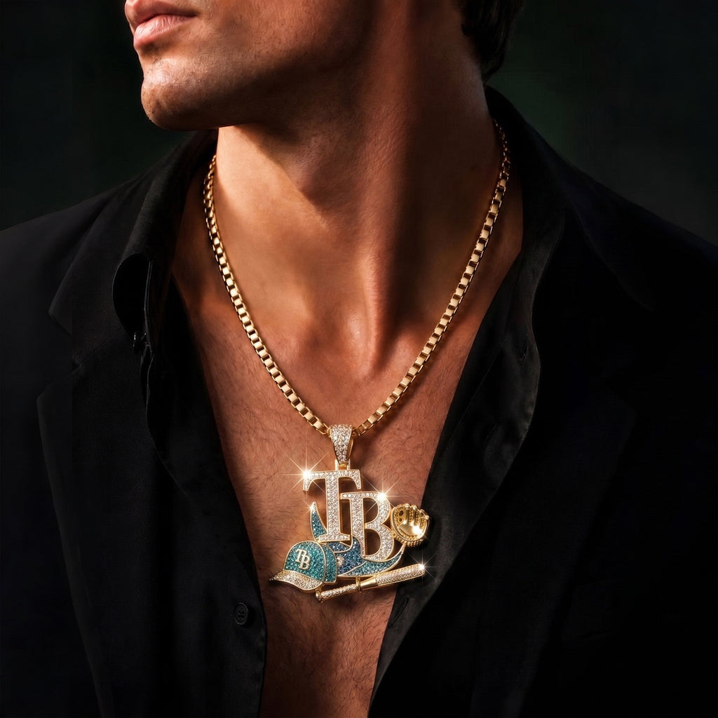 TPBR Solid Gold Chain with Diamond Pendant BMD
