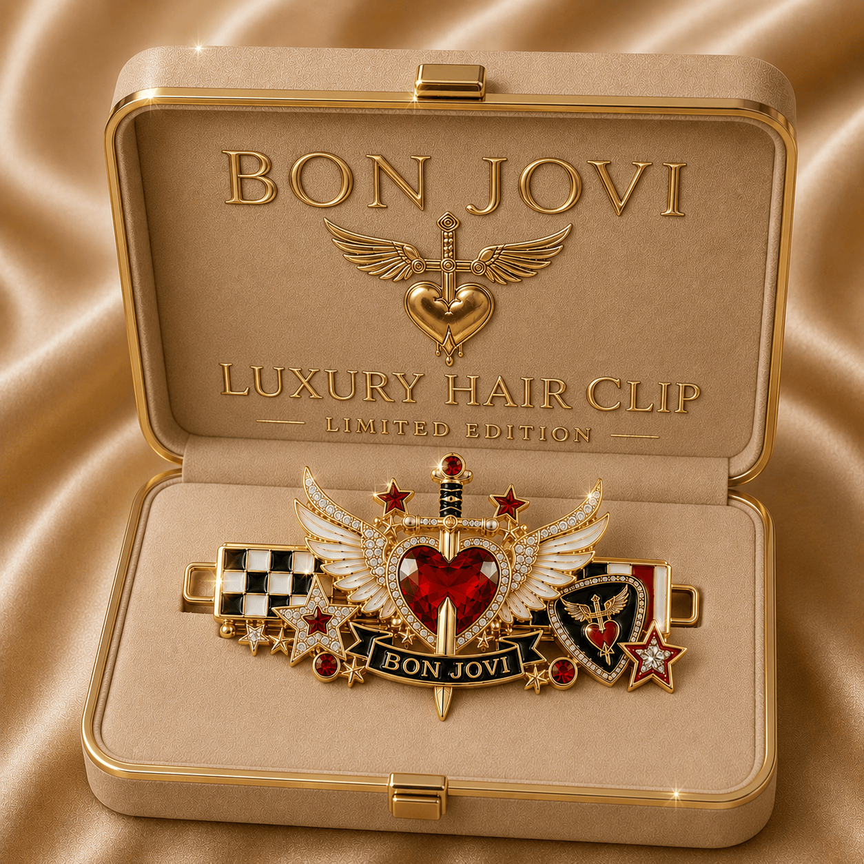 BJV Elegant Gold Hair Clip For Women TMH