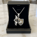 ABK Solid Gold Chain with Diamond Pendant HTTT