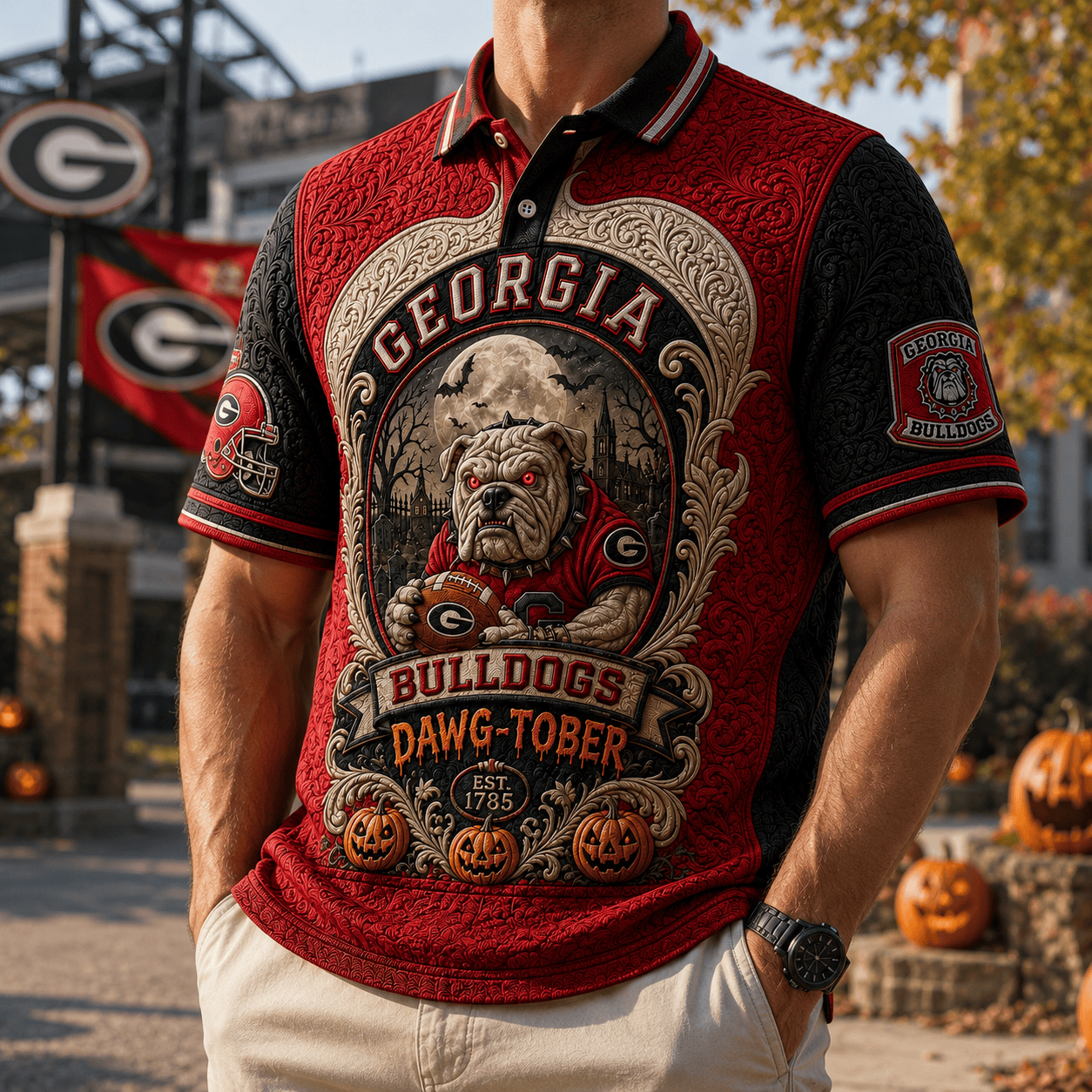 PREMIUM GGBD EMBOSS POLO SHIRT NTNA