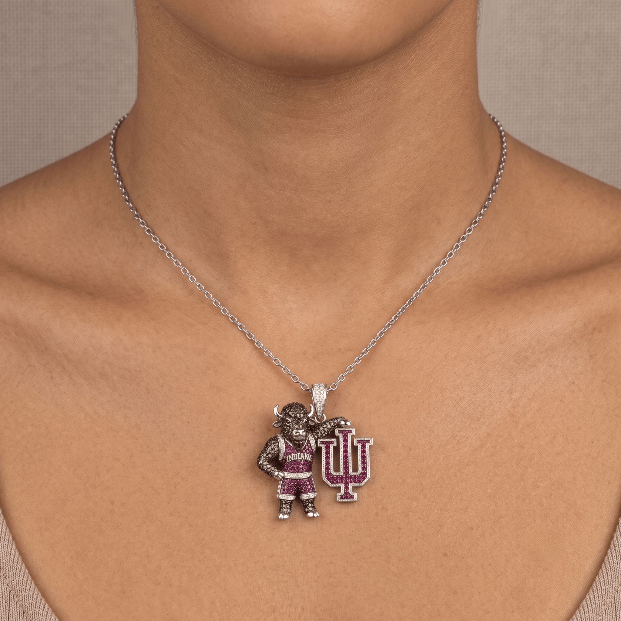IDH Solid Gold Chain with Diamond Pendant HTTT