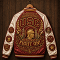 PREMIUM USC SATIN BASEBALL JACKET NTNA