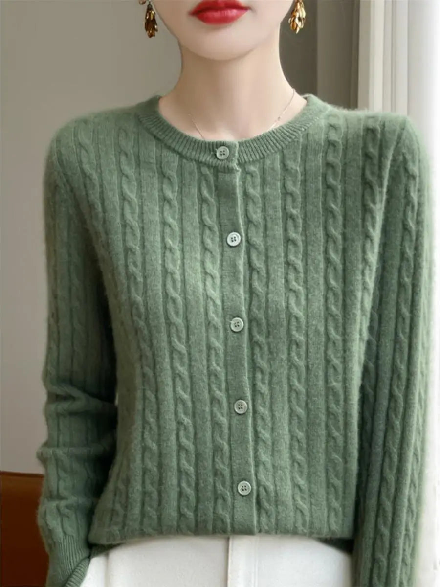 Autumn Winter Women Cardigans O-neck Solid Sweater Spring Long Sleeve Single Breasted Knit White Cardigans Fashion Korean Jumper